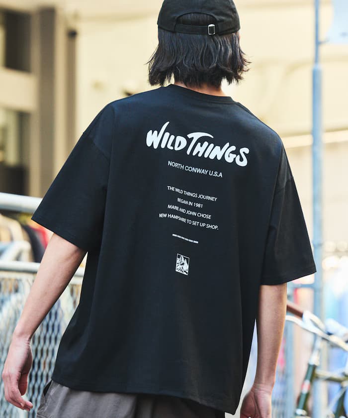 WILD THINGS×FREAK'S STORE 寬版標誌後背印花圓領T恤 【限定展開】