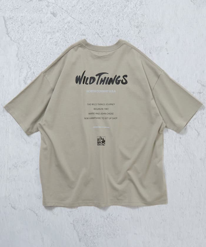 WILD THINGS×FREAK'S STORE 寬版標誌後背印花圓領T恤 【限定展開】
