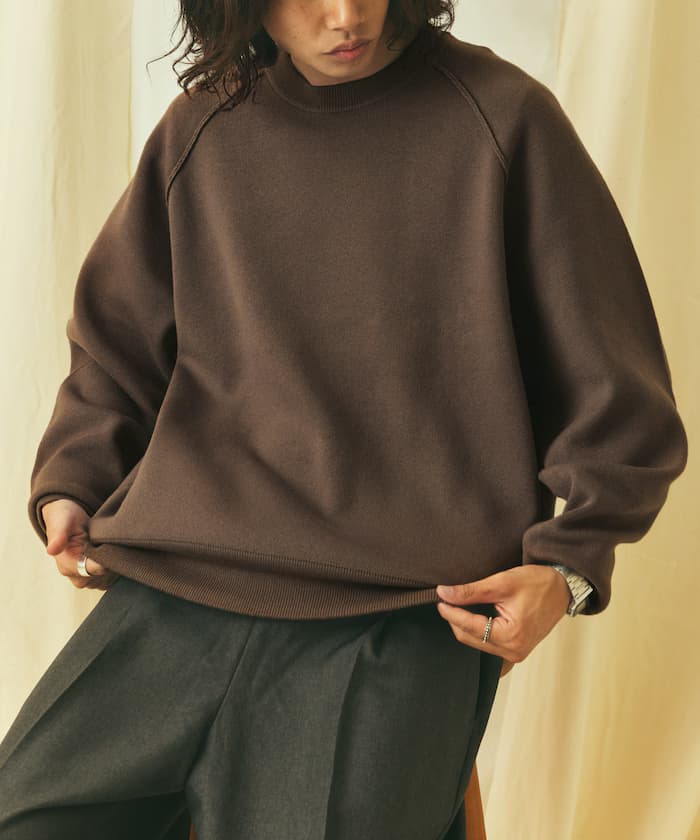 Relax Fit 衛衣感針織衫 圓領 【限定展開】