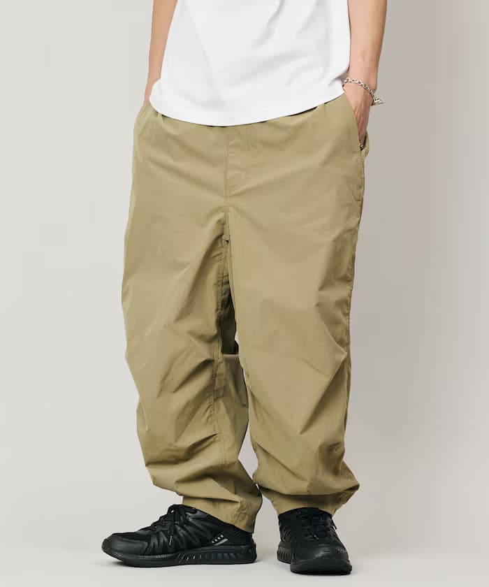 Quick Dry Fabric 寬版軍裝風抗UV快乾 Polo織布 寬褲【限定款】