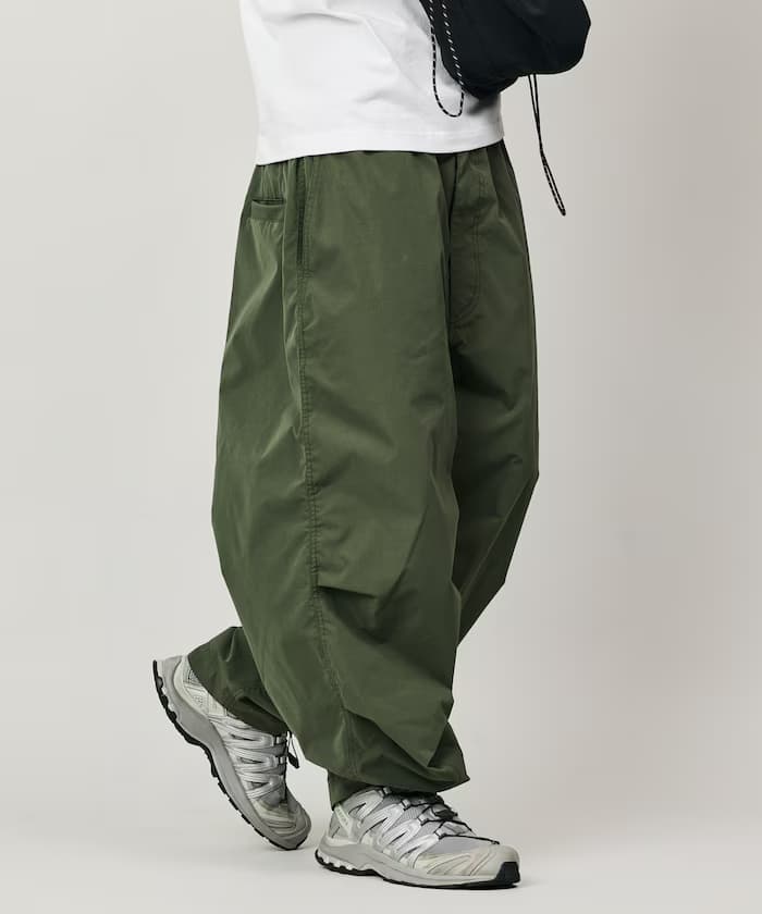 Quick Dry Fabric 寬版軍裝風抗UV快乾 Polo織布 寬褲【限定款】
