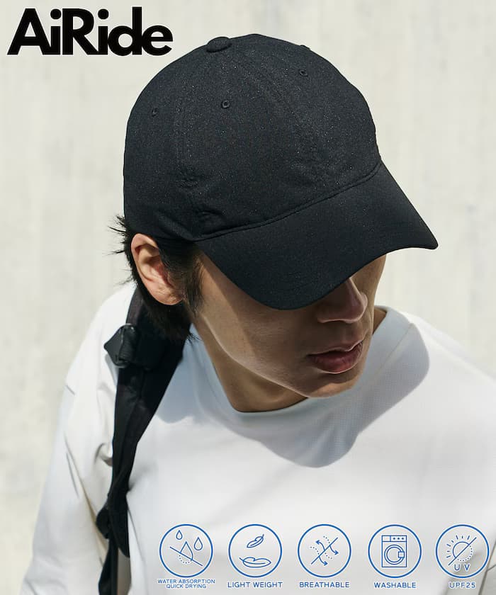 AiRide 限定款 抗UV 吸濕排汗 可調式棒球帽