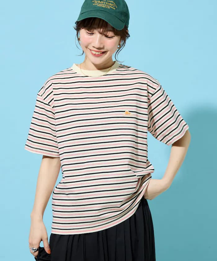 KELTY × FREAK'S STORE 聯名限定 成熟多色橫條紋 圓領短袖T恤