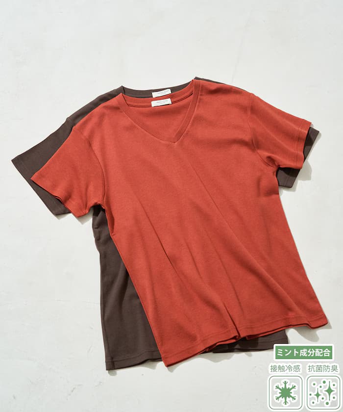 MINT 抗菌防臭 涼感 V領 短袖 T恤【限定款】