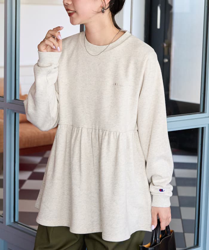 Champion × FREAK'S STORE 聯名限定 切替設計 寬鬆版型 套頭衛衣【限定款】