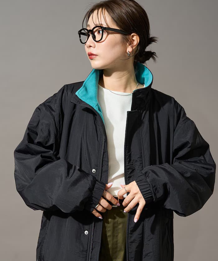 DISCUS ATHLETIC 聯名限定 尼龍 裏配色刷毛 立領夾克【限定款】