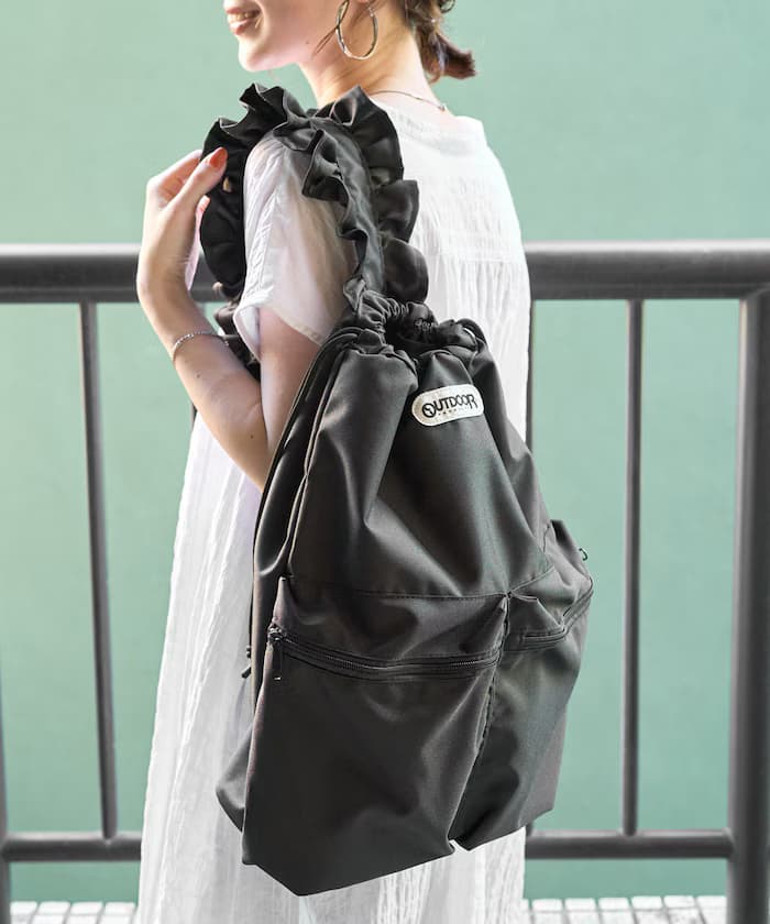 OUTDOOR PRODUCTS × FREAK'S STORE 聯名限定 荷葉邊皮帶 單肩包【限定款】
