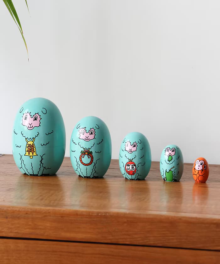 HAPPY NEW SHEEP 生肖羊（未年）俄羅斯娃娃