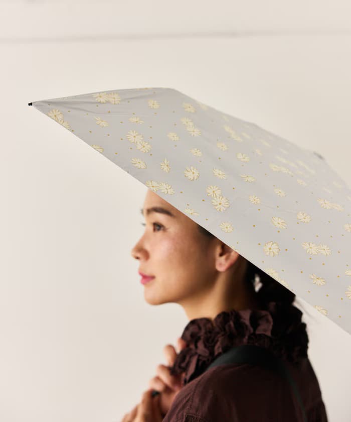 【晴雨兼用】隔熱輕量 日傘 圓點雛菊 迷你