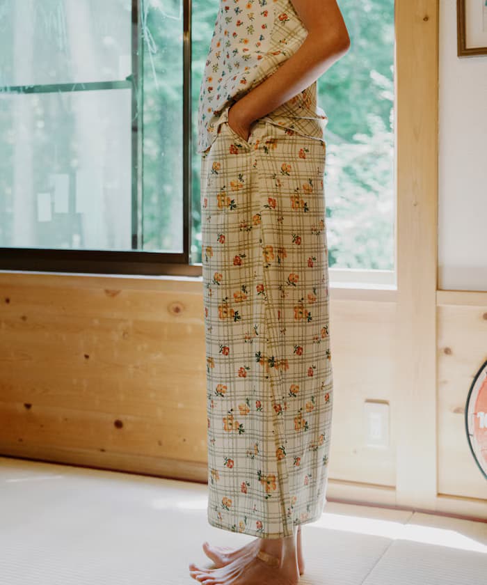 Freada 花卉 緞面 長裙