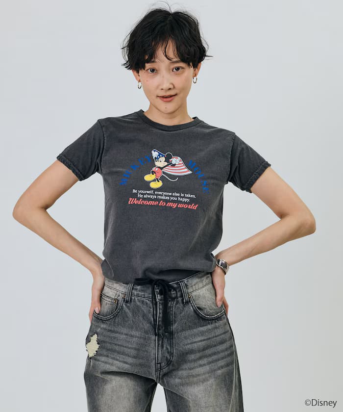 MICKEY 復古風 迷你短T恤