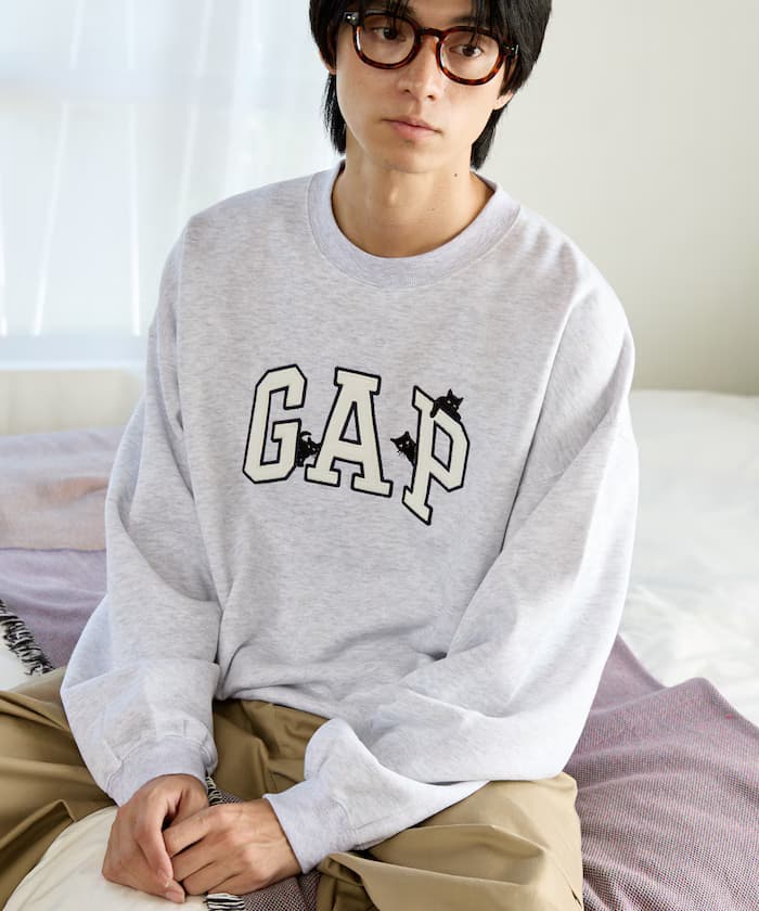 PUBLUX × GAP 聯名限定 拱形Logo×貓咪 裏起毛 衛衣【限定款】