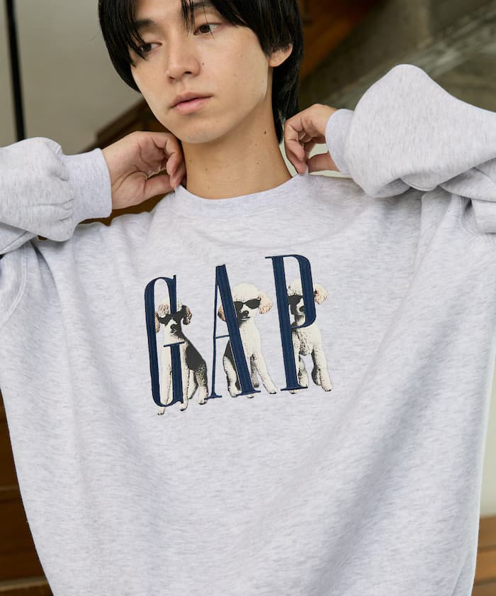 PUBLUX × GAP 聯名限定 狗狗 & Logo 圖案印花 裏起毛 衛衣【限定款】【9月11日 10:00開始販售】