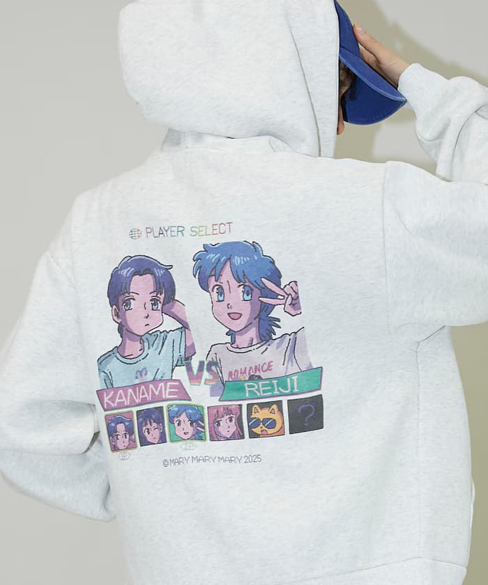 MARYMARYMARRY × PUBLUX 聯名限定 印花拉鍊衛衣連帽衫/裡起毛【限定款】