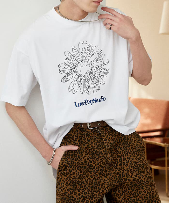 LOVE POP STUDIO 花卉刺繡 短袖T恤【限定款】