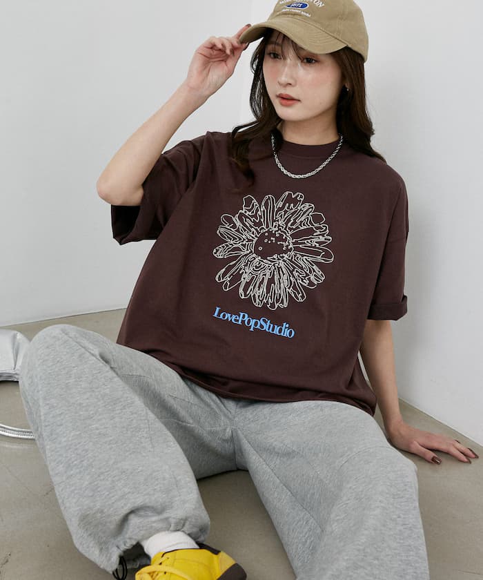 LOVE POP STUDIO 花卉刺繡 短袖T恤【限定款】