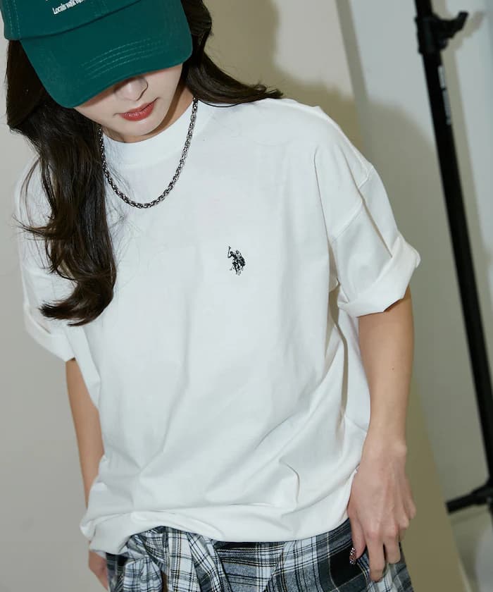 U.S. POLO ASSN. 聯名限定 涼感 吸濕排汗 小標誌 刺繡 圓領 T恤【限定款】