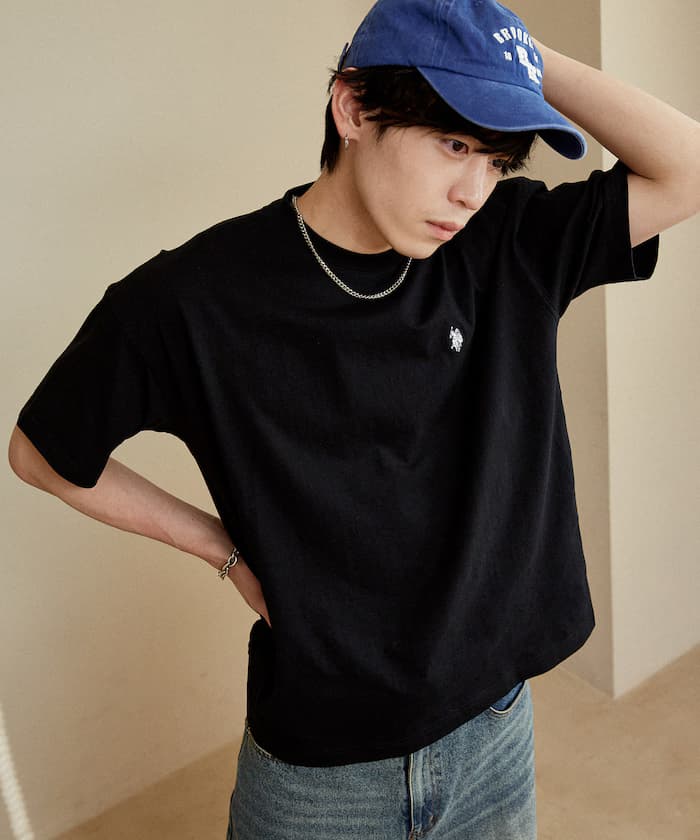 U.S. POLO ASSN. 聯名限定 涼感 吸濕排汗 小標誌 刺繡 圓領 T恤【限定款】