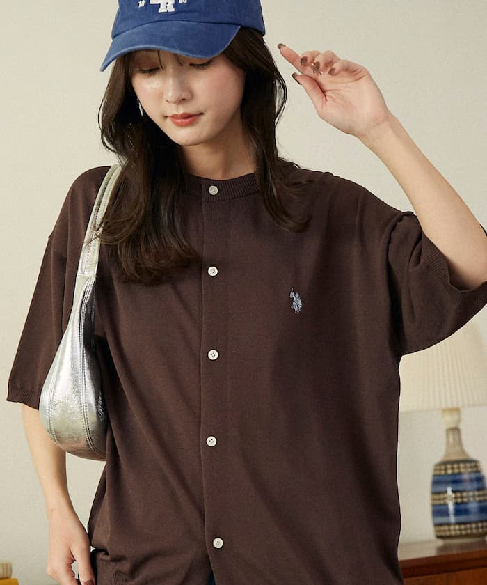 涼感別注 圓領夏季針織開衫 限定展開