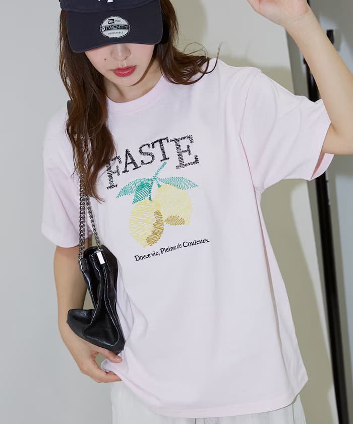 檸檬刺繍短袖T恤【限定款】