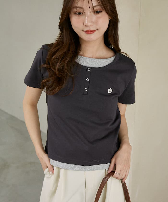 MARY QUANT × PUBLUX 分層風格迷你亨利領T恤 限定展開