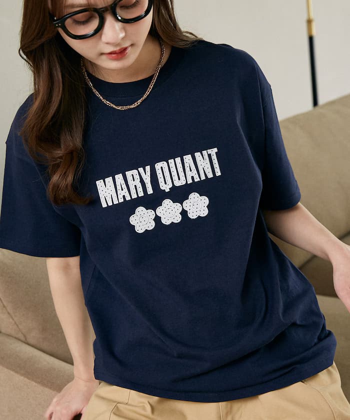 圓點圖案刺繍logo T恤 限定展開