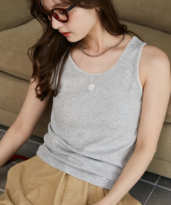 MARY QUANT × PUBLUX 皮可蕾絲 單點背心 限定展開