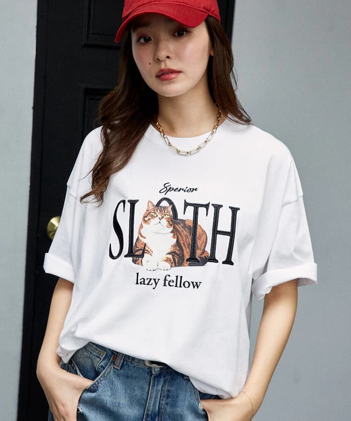 SLOTH 刺繡動物 短袖T恤【限定款】