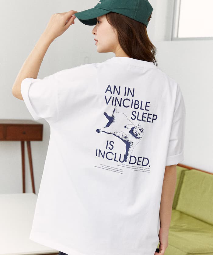 VINCIBLE SLEEP 快乾機能 貓咪印花 短袖T恤【限定款】