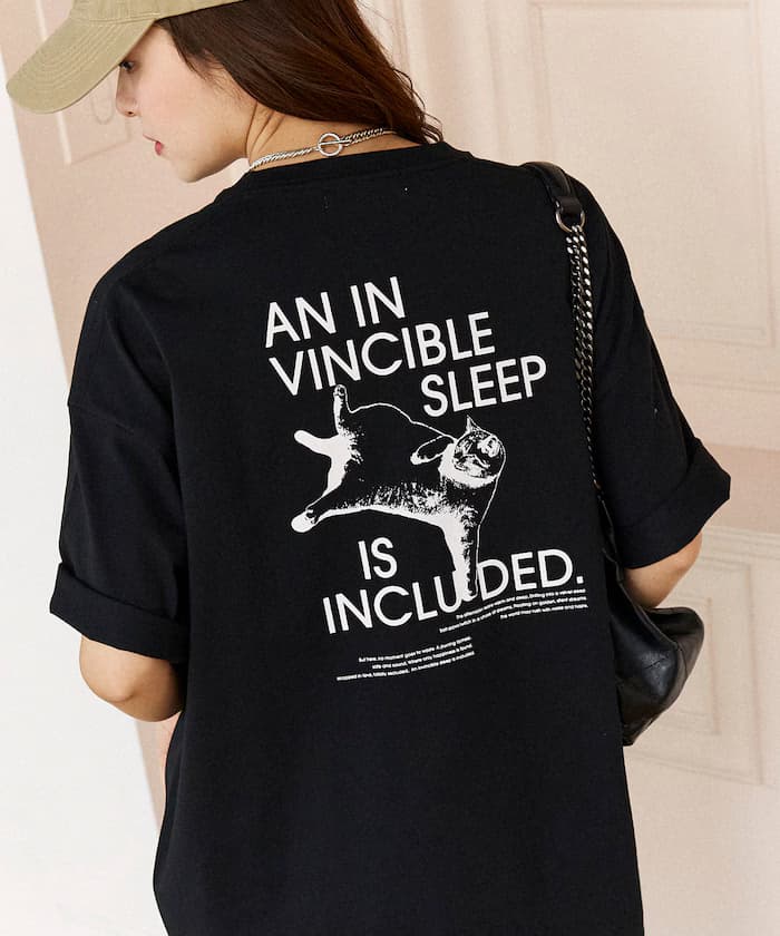 VINCIBLE SLEEP 快乾機能 貓咪印花 短袖T恤【限定款】