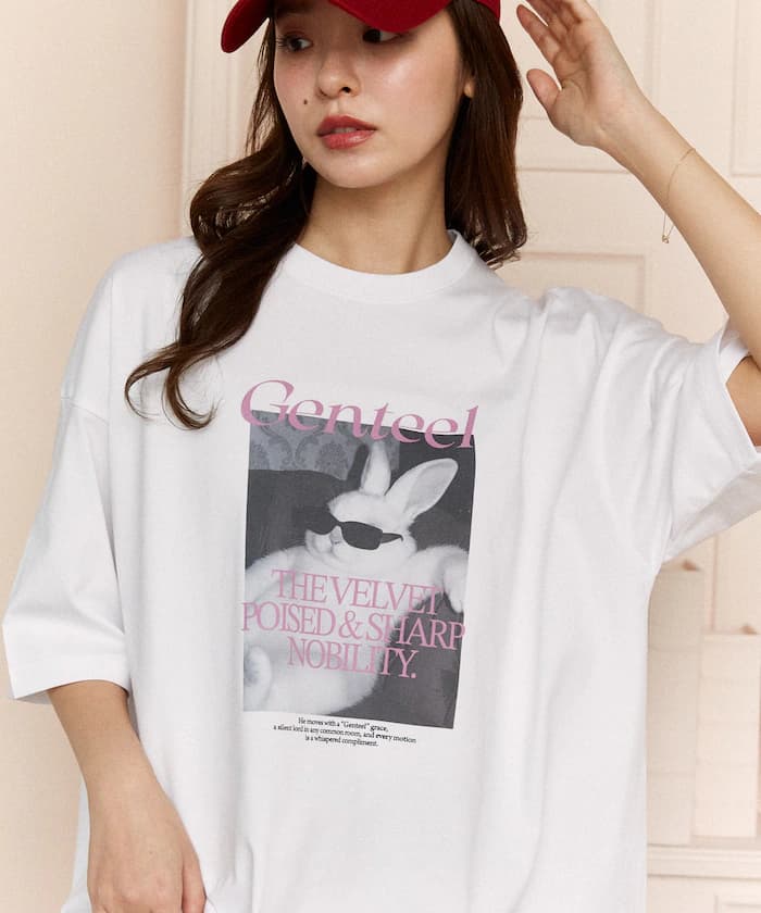 Genteel 機能素材 兔子印花 短袖T恤【限定款】