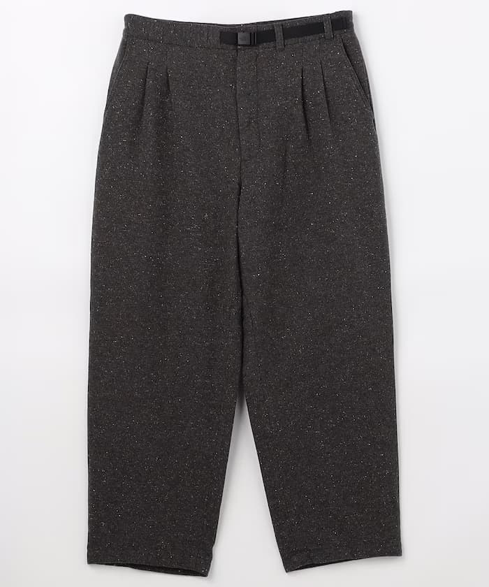 Cotton Wool Color Nep Field Tuck Pants 【限定展開】