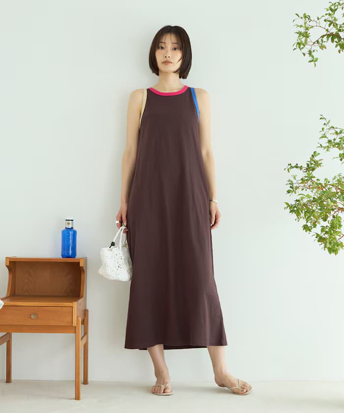 FilMelange × Firsthand 聯名限定 配色 滾邊 針織連身裙
