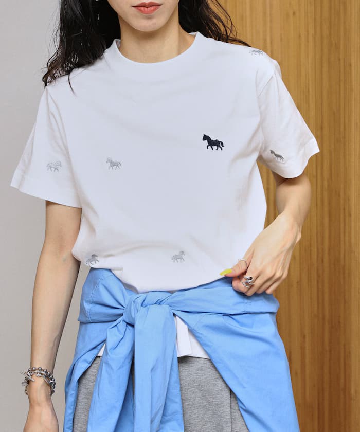 有機棉 馬匹刺繡 T恤