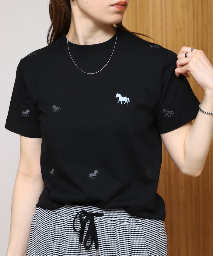有機棉 馬匹刺繡 T恤