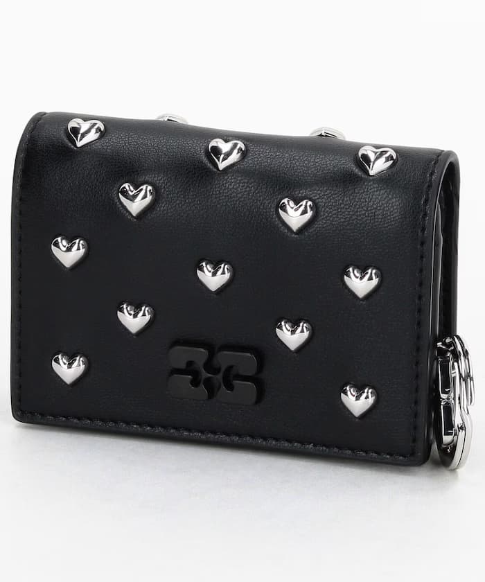 Bou Card Holder with Flap Heart Studs【限定展開】