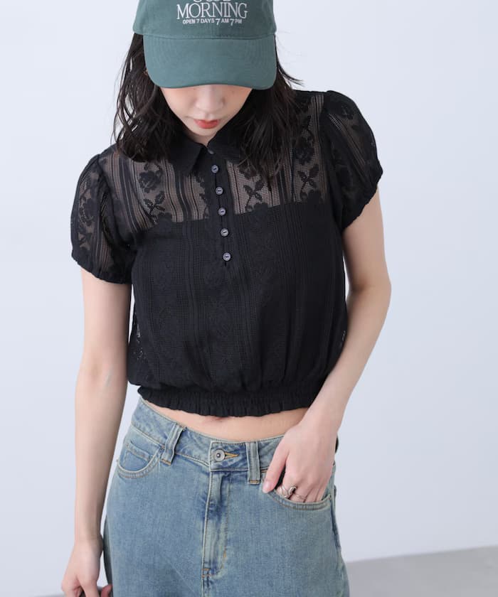 蕾絲Polo衫