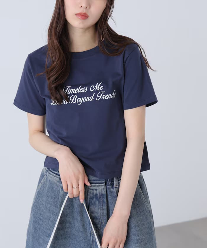 Logo 印花貼身短袖T恤