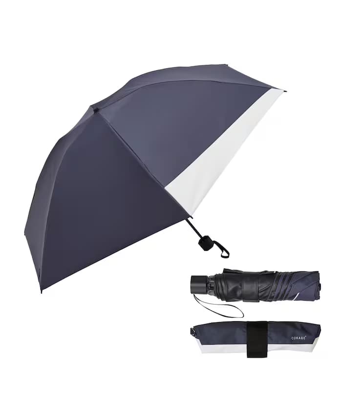 COKAGE+ACTIVE 晴雨兼用 抗UV 隔熱 耐風 55cm 拼接折傘