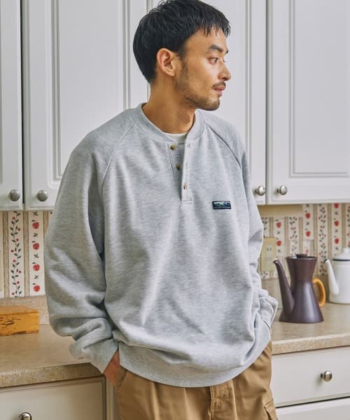 THE CRAFT CREW PRODUCTS 快乾 美國棉 厚磅 寬版落肩 亨利領 衛衣