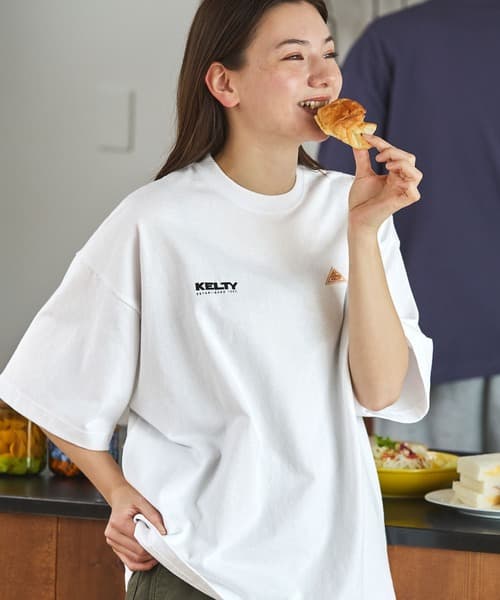 KELTY 聯名限定 美國棉 雙標誌刺繡 寬版短袖T恤