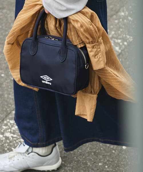 UMBRO 聯名限定 撥水 品牌LOGO繡 2WAY迷你側背包/波士頓包