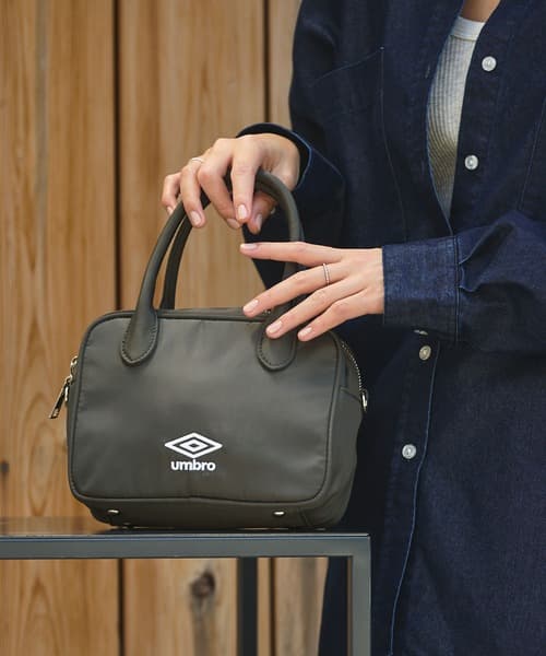 UMBRO 聯名限定 撥水 品牌LOGO繡 2WAY迷你側背包/波士頓包