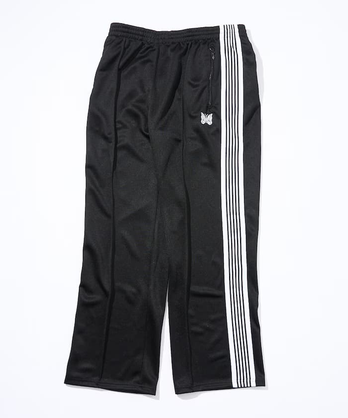 NEEDLES × FREAK'S STORE 聯名限定 Track Pant - PolySmooth(黑色×白色)