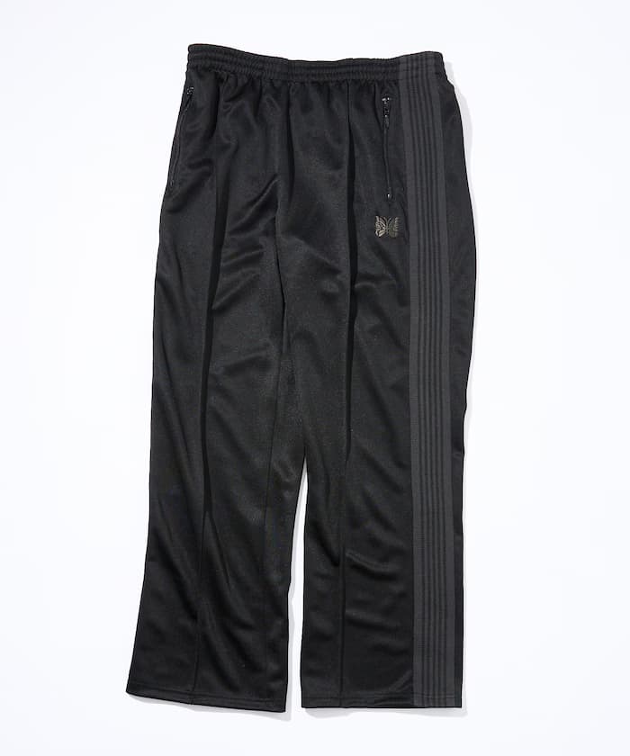 NEEDLES × FREAK'S STORE 聯名限定 PolySmooth 運動褲 黑×炭灰【限定款】