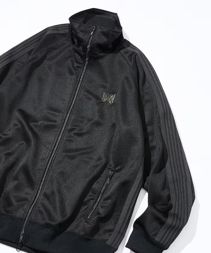NEEDLES × FREAK'S STORE 聯名限定 PolySmooth 運動外套 黑×炭灰【限定款】