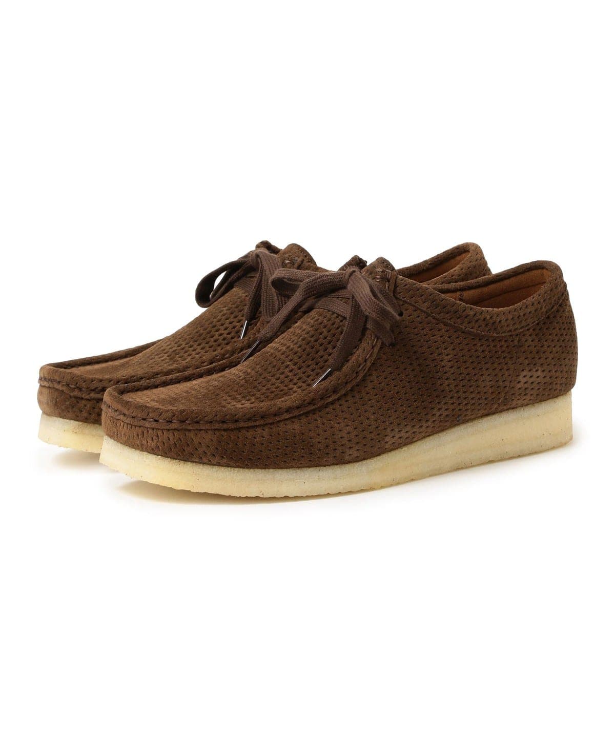 Clarks / Wallabee 棕色穿孔鞋