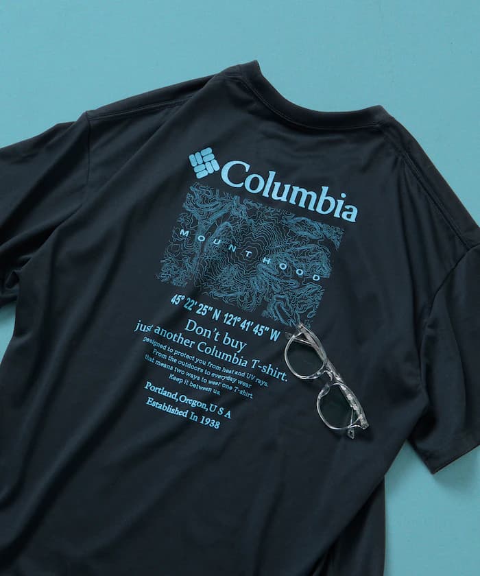 Columbia×FREAK'S STORE 別注 Imperial Park 等高線Logo 背印花 圓領T恤 【限定展開】