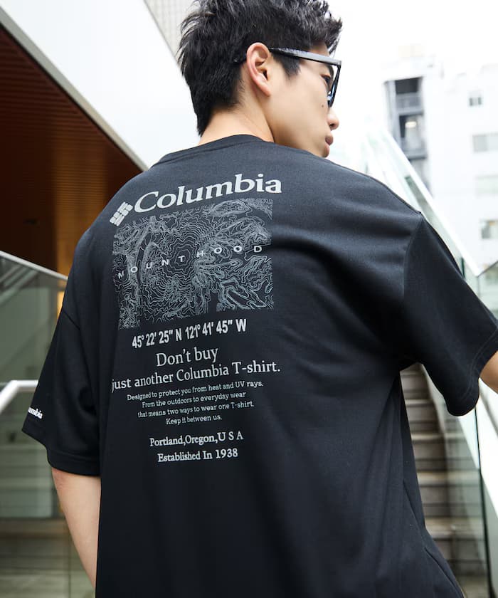 Columbia×FREAK'S STORE 別注 Imperial Park 等高線Logo 背印花 圓領T恤 【限定展開】
