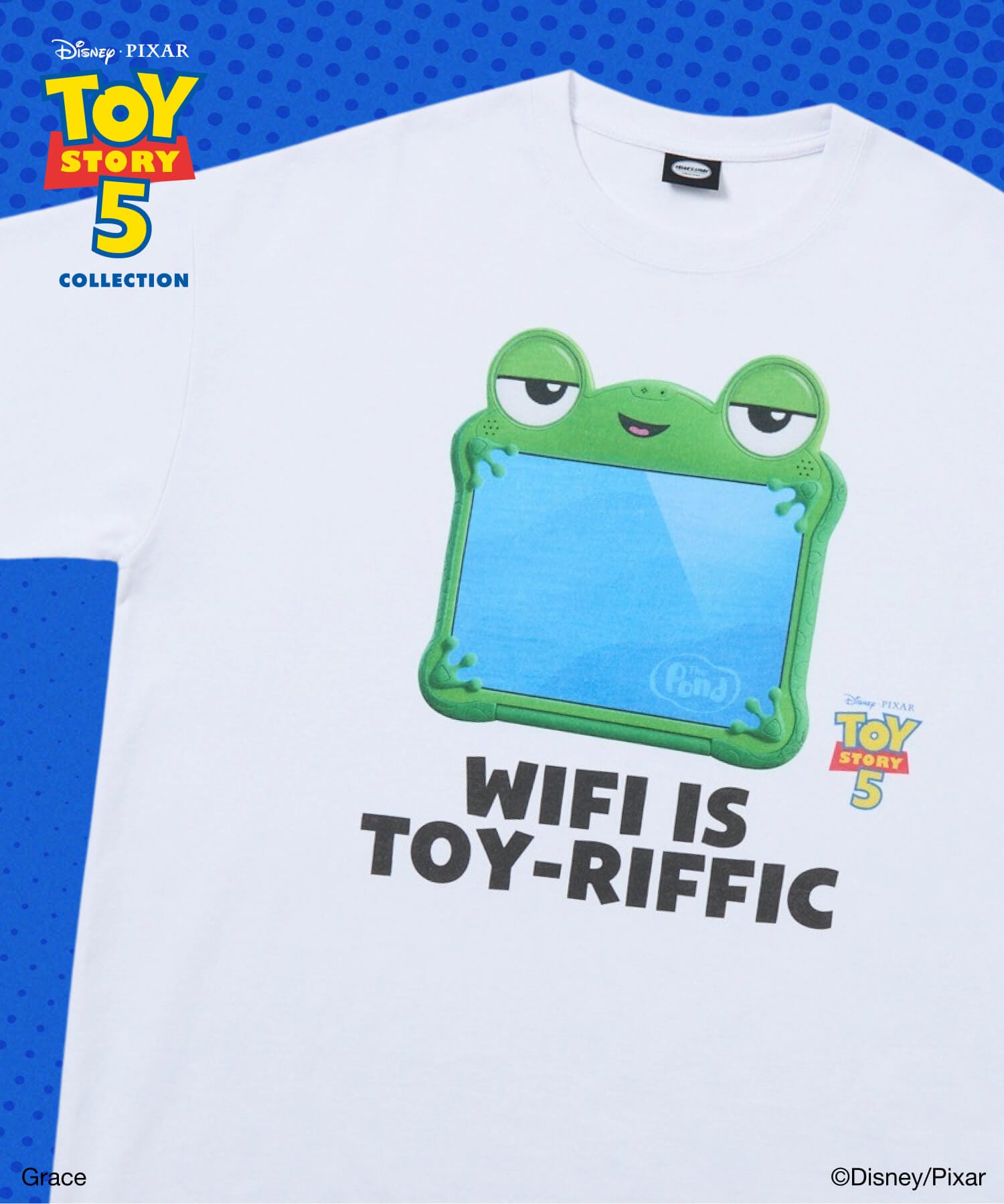 TOY STORY 聯名限定 角色印花 圓領T恤 ─ 蓮花葉